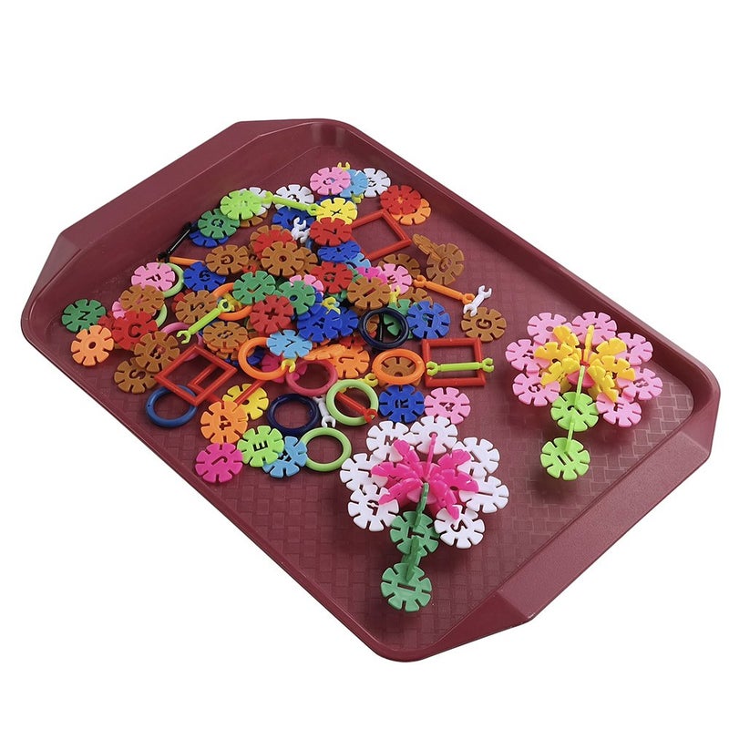 Qskely Plastic Fast Food Trays for Eating, 17" x 11.8", Set of 4 - Image 4